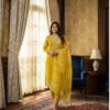 Beautiful Mustard colour Suit with Organza Dupatta